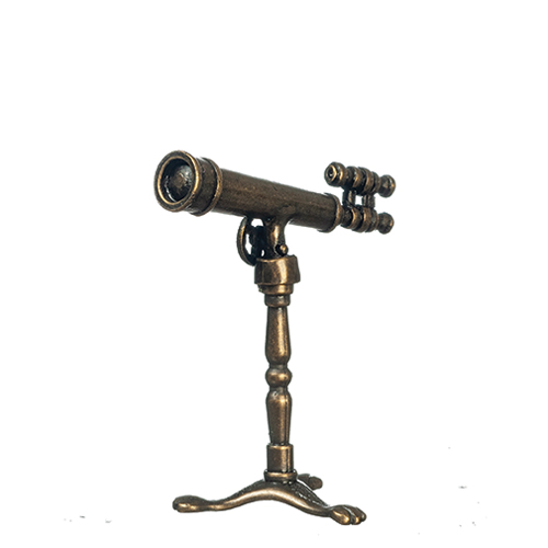 Antique Telescope On Stand